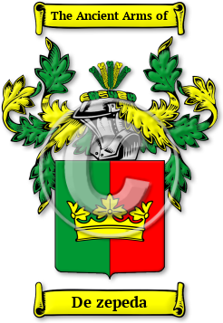 De zepeda Family Crest Download (jpg) Legacy Series - 150 DPI